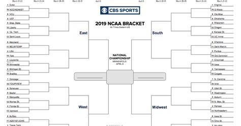Cbs sports printable bracket - Here's the official 2022 NCAA Tournament printable bracket from the NCAA. ... Only a couple of conference tournament championship games remain, with the 2022 Selection Show just hours away on CBS.